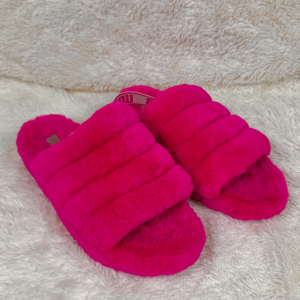 UGG Fluff Yeah hot pink slippers-9